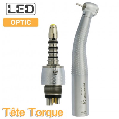 YUSENDENT® CX207-GS-TPQ turbine dentaire tête torque avec lumiere avec raccord r...