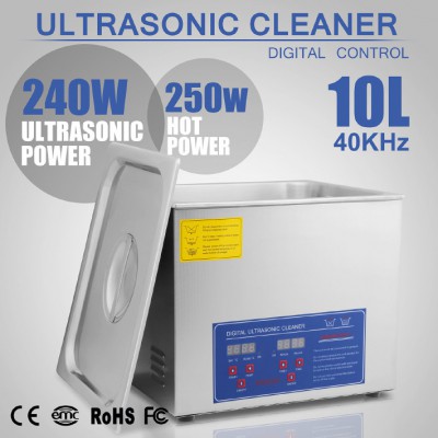 10L Nettoyeur à ultrasons acier inoxydable JPS-40A avec fonction de chauffage et...