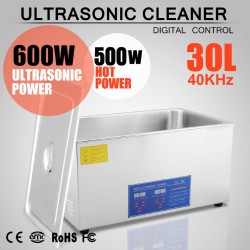 30L Nettoyeur à ultrasons acier inoxydable JPS-100A avec fonction de chauffage et minuteur