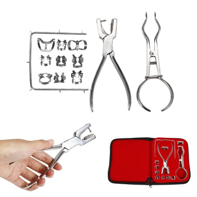 12 pièces / ensemble Trousse de chirurgie dentaire Avec sac Instrument orthodont...