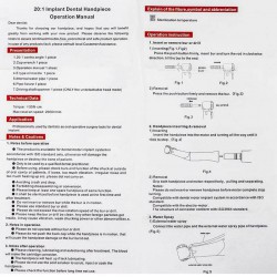 Tealth 3203CH Contre-angle implant dentaire 20:1 spray externe sans lumiere fraise Ø2.35mm