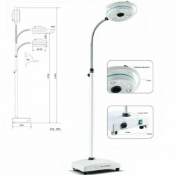 KWS® KD-2012D-3 Lampe scialytique dentaire led (Scialytique sur pied)