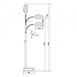 KWS® KD-2012D-3 Lampe scialytique dentaire led (Scialytique sur pied)