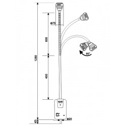 KWS KD-2035W-1 Lampe d'examen médical mobile à halogène de 35W