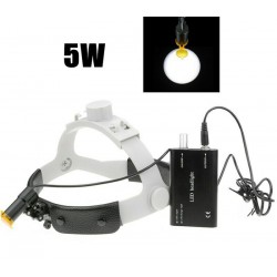 5W LED lampe frontale chirurgicale dentiste avec bandeau filtrant, lampe frontale ORL, gynécologie orale