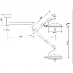 KWS KD-2036D-2 108W Plafonnier LED Lampe Shadowless Lampe d’examen médical chirurgical