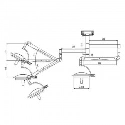 KWS KD-2072B-2 216W plafonnier à deux têtes LED lampe d’examen sans ombre lumière chirurgicale