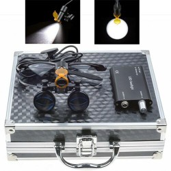 5W LED Lampe Frontale  Médicale avec Filtre + Loupes Binoculaires Dentaires 3.5X...