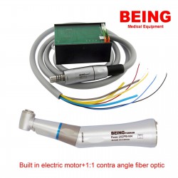 Being® Rose 4000 micromoteur électrique dentaire intégré + Being 202CAP-B fibre optique contre-angle bague bule