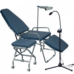 Greeloy GU-P101 Fauteuil dentaire portable + Greeloy GU-P102 Lampe opératoire pliante dentaire + Greeloy GU-P103 tabourets pliants pour dentiste