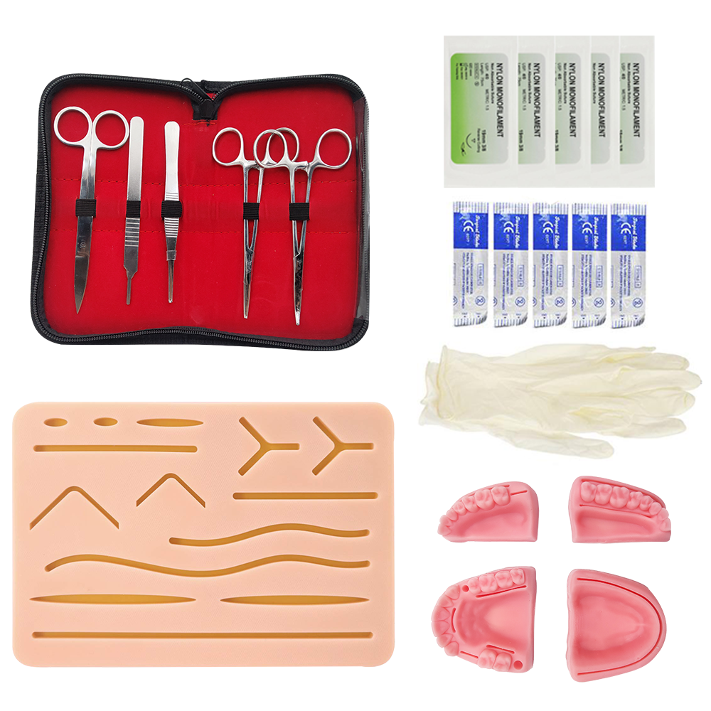 Kit de suture pour entraînement de suture en médecine, kit complet de 30  pièces