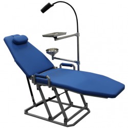 Greeloy GU-P 109 Fauteuil dentaire portable chaise pliante à 360° avec lampe LED