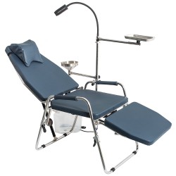 Greeloy GU-P101 Fauteuil portable pliable dentaire avec plateau d'instruments dentaires et sac à dos