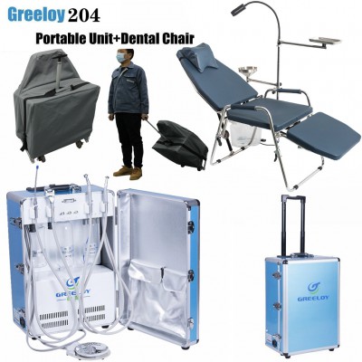 Greeloy® GU-P204 Unité Dentaire Mobile (Portable) + Greeloy GU-P101 Fauteuil Por...