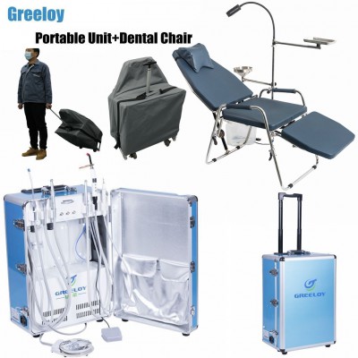 Greeloy® GU-P206 Unité Dentaire Mobile (Portable) + Greeloy GU-P101 Fauteuil Por...