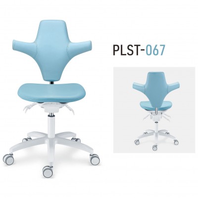 TYTC PLST-064-067 Siège assistante dentaire, tabouret ergonomique dentiste (Angles du siège et du dossier réglables)