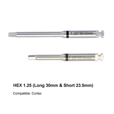 Tournevis à loquet pour pilier d'implant dentaire, Tournevis hexagonaux longs et courts en acier inoxydable