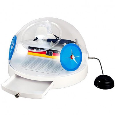 Unité de polissage et de meulage 2 en 1 pour laboratoire dentaire avec micromoteur et système d'aspiration des poussières