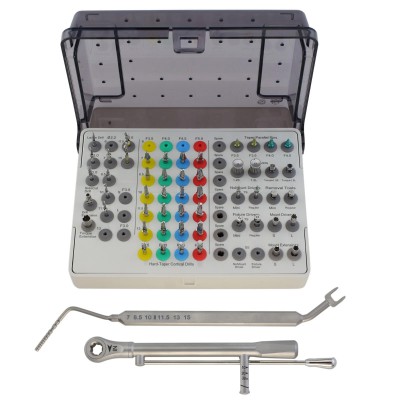 Kit chirurgical pour implants coniquesu universel, guide, forets hélicoïdaux, instruments, style Hiossen OSSTEM