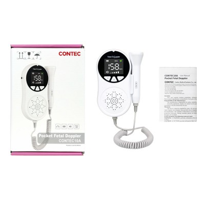 Doppler fœtal de poche CONTEC 10A (LED) - Moniteur de sons fœtaux