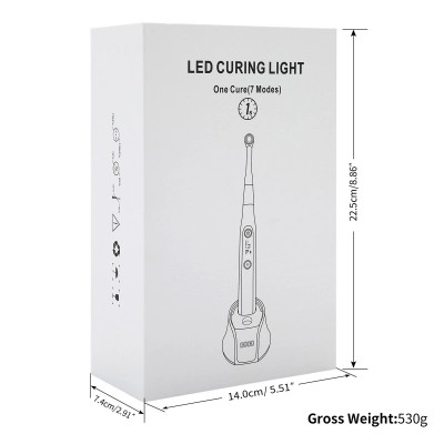 Lampe à polymériser dentaire PULIHUA PLH-320, 3000 mW/cm², dotée de 7 modes de fonctionnement