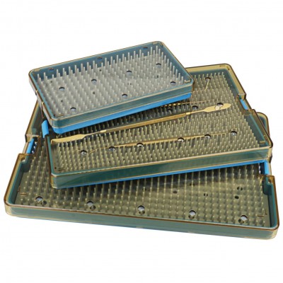 Lot de 3 plateaux de stérilisation dentaires autoclavables - Boîte de désinfection en silicone
