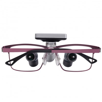 Loupes dentaires ergonomiques YUYO ET-2+WL-2-001-II (grossissements 3,5x, 5x, 7x) + éclairage chirurgical frontal