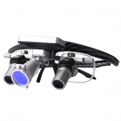 Loupes ergonomiques dentaires YUYO EL1+WL1 (grossissement 3X/4X/5X/6X) avec lampe frontale sans fil