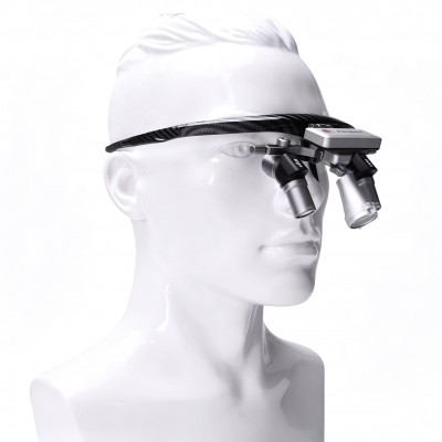 Loupes ergonomiques dentaires YUYO EL1+WL1 (grossissement 3X/4X/5X/6X) avec lampe frontale sans fil