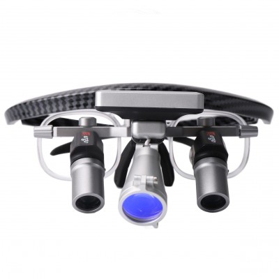 Loupes ergonomiques dentaires YUYO EL1+WL1 (grossissement 3X/4X/5X/6X) avec lampe frontale sans fil