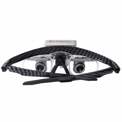 Loupes ergonomiques dentaires YUYO EL1+WL1 (grossissement 3X/4X/5X/6X) avec lampe frontale sans fil