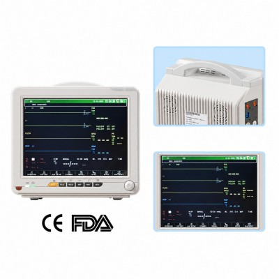 Moniteur patient SINNOR SNP9000N 12 pouces, 6 paramètres (ECG, RESP, TEMP, PNI, SpO2, FC)