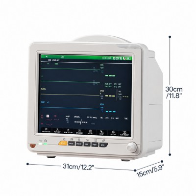Moniteur patient SINNOR SNP9000N 12 pouces, 6 paramètres (ECG, RESP, TEMP, PNI, SpO2, FC)