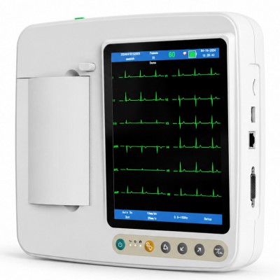 Électrocardiographe SINNOR ECG906 à 12 dérivations, affichage 6 canaux