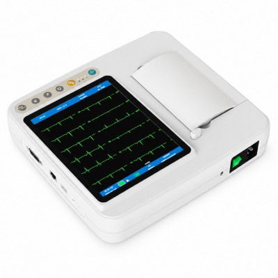 Électrocardiographe SINNOR ECG906 à 12 dérivations, affichage 6 canaux