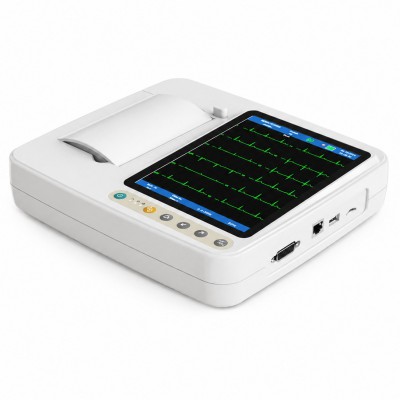 Électrocardiographe SINNOR ECG906 à 12 dérivations, affichage 6 canaux