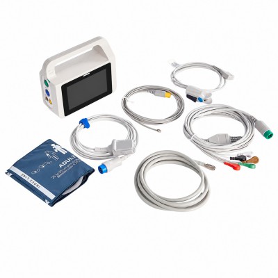 Moniteur patient multiparamétrique, doté d’un écran tactile de 5 pouces et affichant 6 paramètres