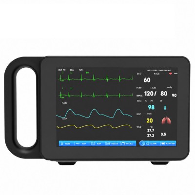 Moniteur patient multiparamètres à écran tactile 7 pouces ECG/RESP/TEMP/NIBP/SpO...