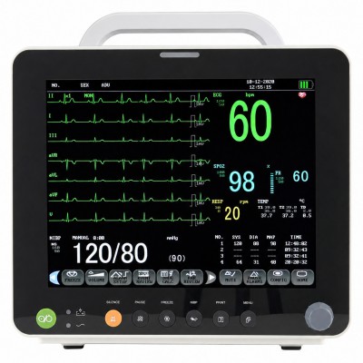 Moniteur patient multiparamètres 12 pouces ECG/RESP/TEMP/NIBP/SpO2/PR