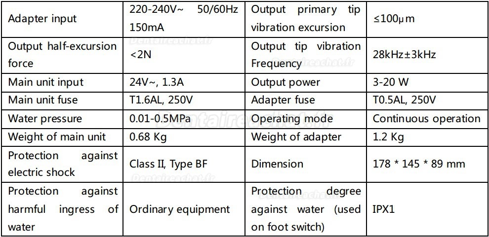 Woodpecker® UDS-P Détartreur ultrasonique sans lumiere (compatible avec EMS)