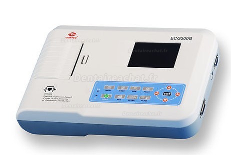 CONTEC® ECG-300G Moniteur électrocardiographe numérique Trois canaux