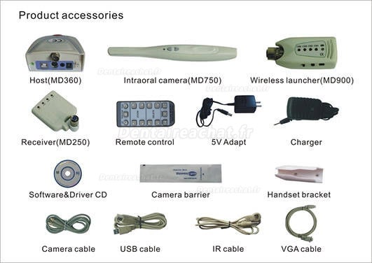 Magenta® Caméra intra orale MD750+MD370+MD900+MD250 USB & VIDEO