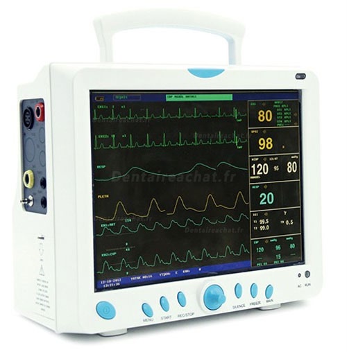 CONTEC® CMS9000 Moniteur multiparamétrique (ECG, NIBP, SPO2, Respiration, Température, fréquence de pouls)