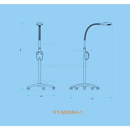 Saab® KY-M209A-1 lampe blanchiment dentaire professionnel 460-490nm 33W