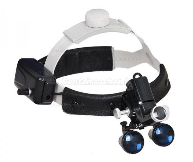 3.5X Bandeau dentaire loupes binoculaires médicales + LED lampe frontale