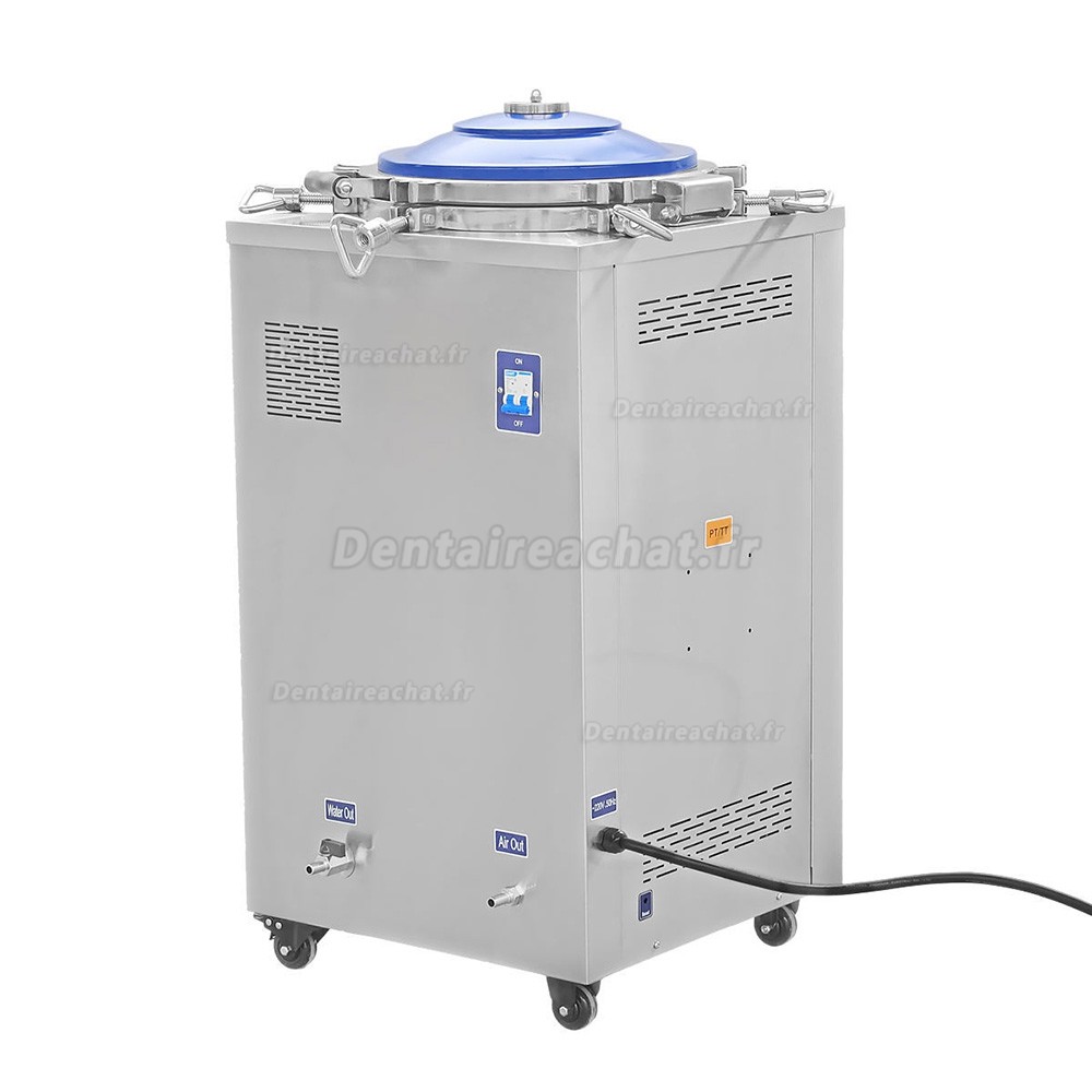 Autoclave dentaire vertical de 35 L, St&eacute;rilisateur &agrave; vapeur avec panneau de commande num&eacute;rique