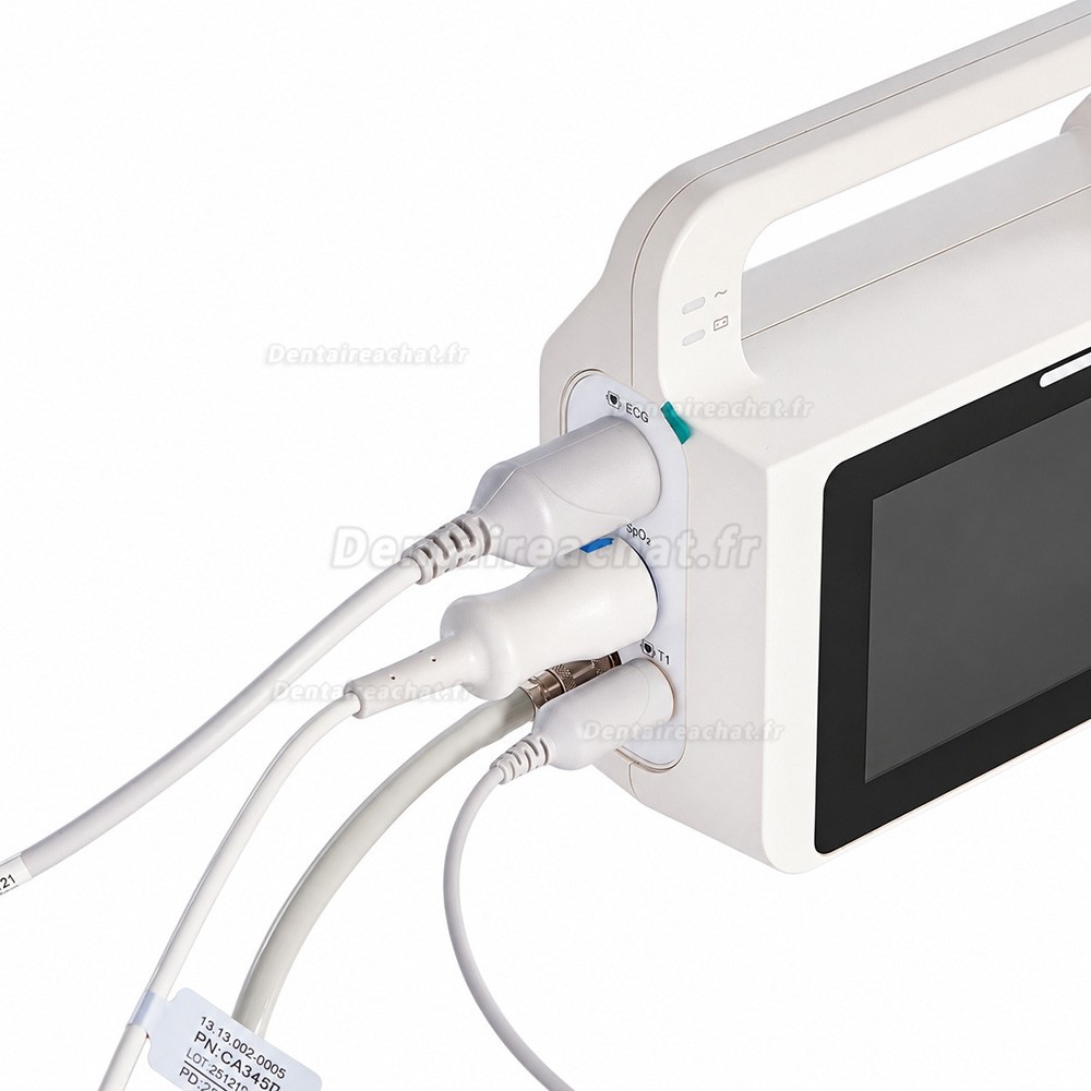 Moniteur patient multiparam&eacute;trique, dot&eacute; d&rsquo;un &eacute;cran tactile de 5 pouces et affichant 6 param&egrave;tres