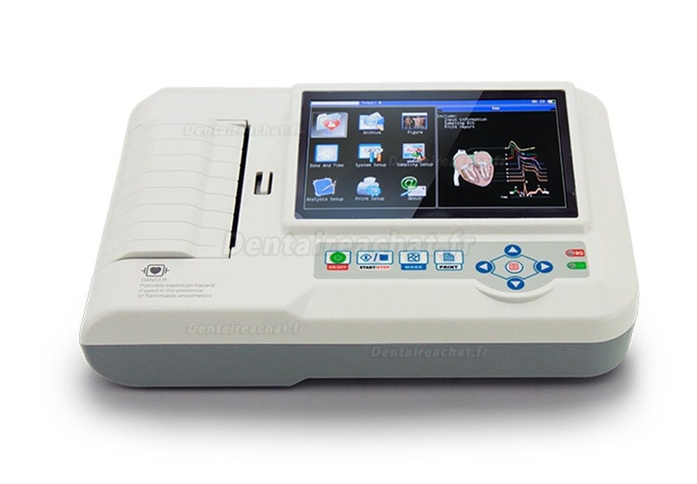 CONTEC® ECG-600G Moniteur électrocardiographe numérique 3/6 canaux