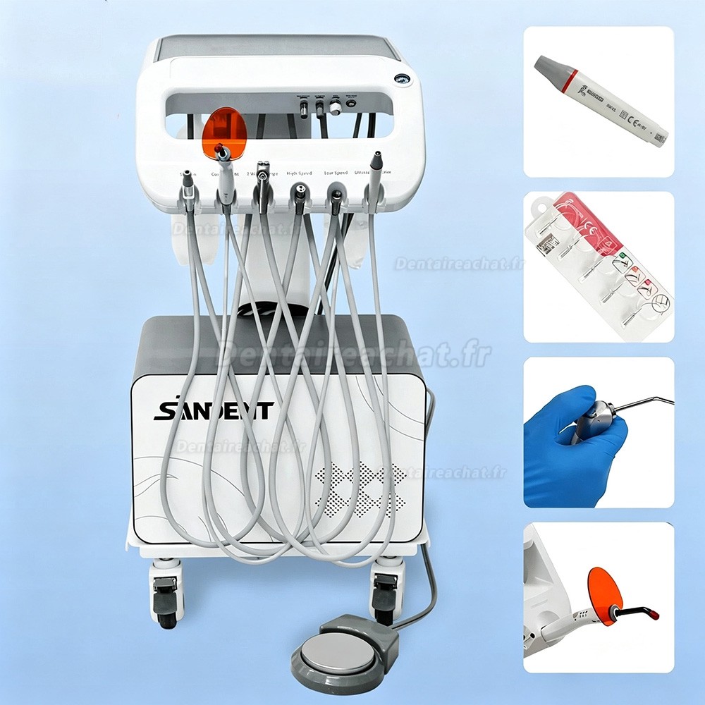 Cart dentaire autonome ANZHI AZ-AP302D avec compresseur d'air intégré Cart dentaire autonome ANZHI AZ-AP302D avec compresseur d'air intégré