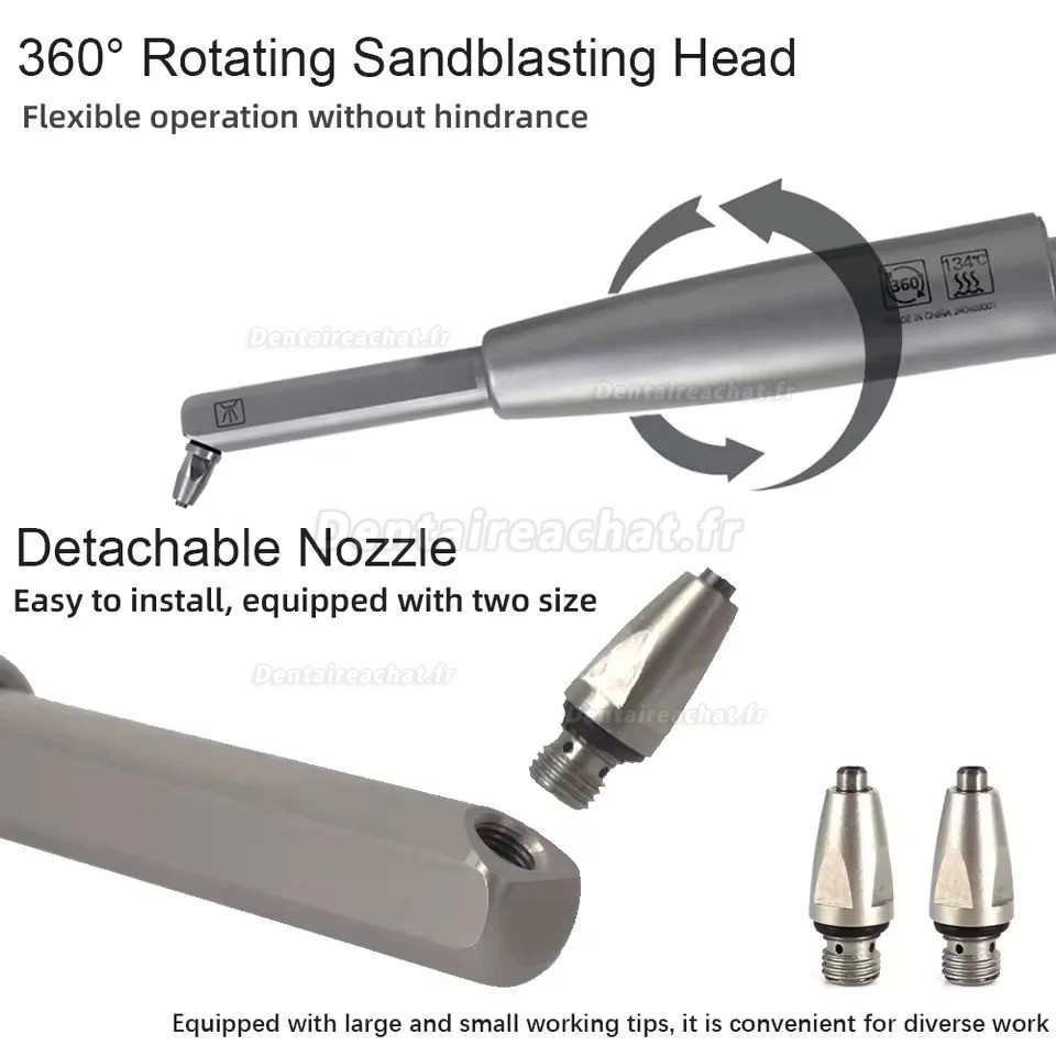 Micro sableuse dentaire dentaire à l'oxyde d'aluminium 4 trous